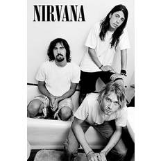 Black Posters Nirvana Bathroom black white Poster