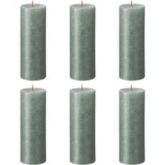 Bolsius 4x Rustic Pillar Oxide Blue Home Holiday Candle