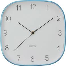 Premier Housewares Elko Square Blue Finish Case Wall Wall Clock