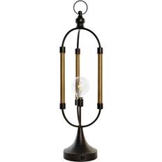 Dkd Home Decor Lighting Black Golden Metal (18 x 18 x 61 cm) LED Candle