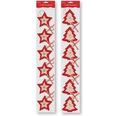 Red White & Gold Gingham Craft Christmas Xmas Garland Bunting Hanging Decoration Banner/Tree Design