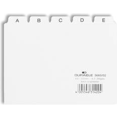 Durable INDEX SET A6 A-Z landscape with 25 55 division sheets White