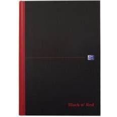 Black n Red A4 Hardback Casebound Notebook Ruled 384 Pages