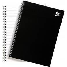 5 Star Notebook Wirebound Hard Cover Ruled 80gsm A4 Black [Pack