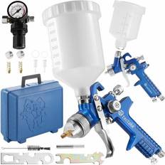 tectake 2 HVLP paint spray guns (0.8+ 1.3 case