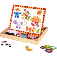 Tooky Toy Wooden Magnetic Double Sided Farm Puzzle
