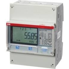 Silver Power Consumption Meters ABB El-måler 3P N 65A Direkte kl.B I/O: 2ud/2ind, B23 311-100 sølv