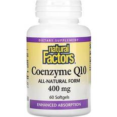 Natural Factors Coenzyme Q10, 400 mg, 60 Softgels 60 pcs