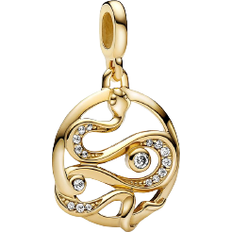 Pandora ME Pavé Snake Medallion - Gold/Transparent