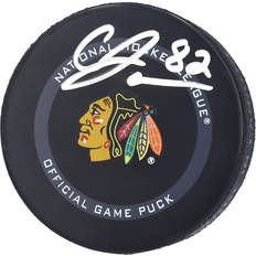 Fanatics Chicago Blackhawks Caleb Jones Autographed 2021 Model Official Game Puck