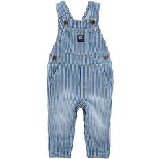 OshKosh Knit Like Denim Hickory Stripe Overalls