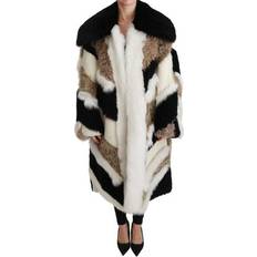 XXXS Coats Dolce & Gabbana Women's Sheep Fur Shearling Cape Jacket Coat