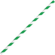 Fiesta Green Compostable Bendy Paper Straws Green Stripes (Pack of 250)