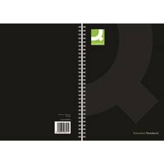 Q-CONNECT Hardback Wirebound A4 Notebook Black, Pack of 3