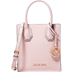 Michael Kors Mercer Extra-Small Pebbled Leather Crossbody Bag - Powder Blush