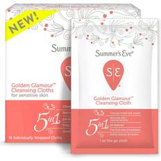 Paraben Free Intimate Wipes Summer's Eve Golden Glamour Daily Refreshing Individual Cloths 16-pack