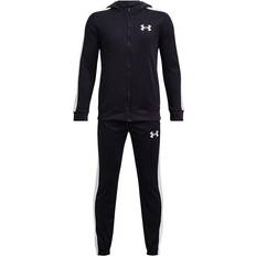 Under Armour Boy's Knit Hooded Tracksuit - Black/White