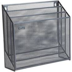 Mind Reader Wall-Mounted 3-Compartment Wire Mesh File Organizer, Black (WAFIST3-BLK) Black