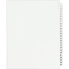 Avery Avery-Style Legal Exhibit Side Tab Divider, Title: 1-25, Letter, White