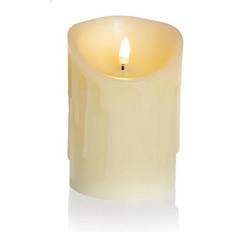 Premier Melted Flicker LED Candle 13cm