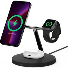 Belkin boost charge wireless charging stand Belkin BoostCharge Pro 3-in-1 Wireless Charger with Official MagSafe Charging 15W WIZ017ttBK