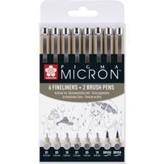 Sakura Pigma Micron fineliner set 8 pens, Light Cool Gray & Cool Gray