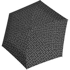 Reisenthel Paraply Pocket Mini extremt platt, stabilt och lätt paraply i färg signatur svart med smidig handöppnare – stort paraplytak – 25 x 2,5 x 6,5 cm – 190 g vikt