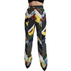 Dolce & Gabbana Women's Print High Waist Straight Trouser