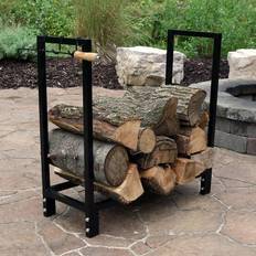 Sunnydaze Decor 30 in. Indoor/Outdoor Firewood Log Rack with Cover