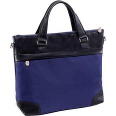 McKlein USA 18397 15 in. Eastward Nylon Slim Laptop Briefcase, Navy