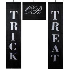 Northlight 3-pack Trick or Treat Outdoor Halloween Banner Set, Black