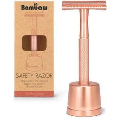 Bambaw Metal Razor for Women with Safety Razor Stand Rose Gold Women Razor Eco Razor Women Fits All Double Razor Blades Reusable Razor Women Zero