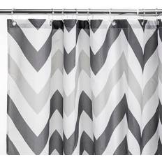 Grey Shower Curtains Croydex Two-Tone Chevron Shower