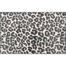 White Non-Slip Bath Mats Kaleidoscope Allure Leopard Print Bath