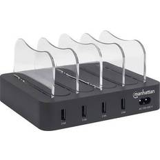 Manhattan 102261 Charging Station-4x USB-A Ports-Outputs: 4x 2.4A-Smart IC-LED