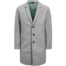 Grey - L - Men Coats Jack & Jones Wool Blend Coat