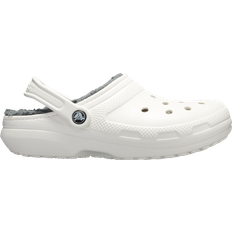 Cotton/Textile Slippers & Sandals Crocs Classic Lined - White/Grey