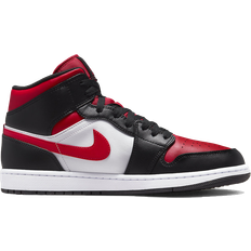 Nike Air Jordan 1 - Unisex Trainers Nike Air Jordan 1 Mid - Black/White/Fire Red