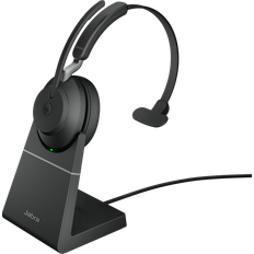 1.0 (mono) - On-Ear Headphones Jabra Evolve2 65, Link 390a UC Mono Desk Stand