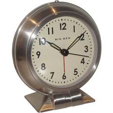 Westclox Metal Table Top Alarm Clock, Silver