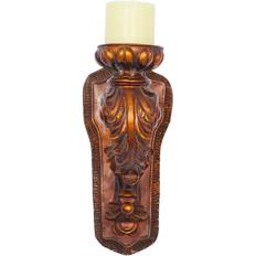 Bayden Hill Litton Lane Bronze Polystone Traditional Wall Sconce Candle Holder