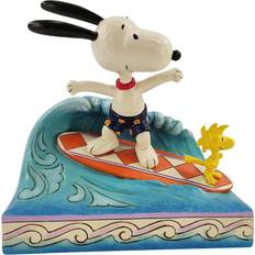 Peanuts Enesco Jim Shore Cowabunga Snoopy & Woodstock Surfing Figurine