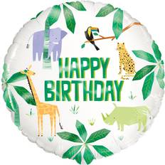 Birthdays Animal & Character Balloons Unique Party Animal Safari Round Foil Balloon 18'' Jungle Safari Birthday Balloon