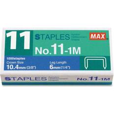 Max No. 11 Mini Staples, 0.25" Leg, 0.38"