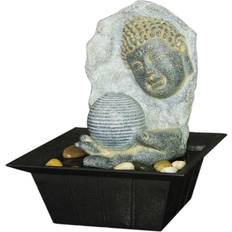 Watsons on the Web Buddha Plaque Tabletop Indoor Fountain Water Feature with Pebbles Figurine