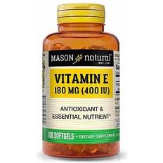 Mason Natural Vitamin E, 180 mg (400 IU) 100 Softgels