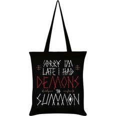 Grindstore Sorry Im Late I Had Demons To Summon Tote Bag