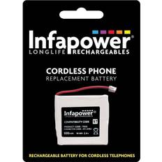 Infapower Cordless Telephone Rechargeable Ni-MH Prismatic Batteries Pack of 2