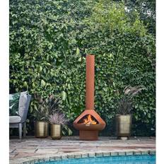 Ivyline Outdoor Fornax Fireplace in Rust