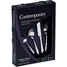 Stainless Steel Cutlery Arthur Price Contemporary Willow Cutlery Set 24pcs